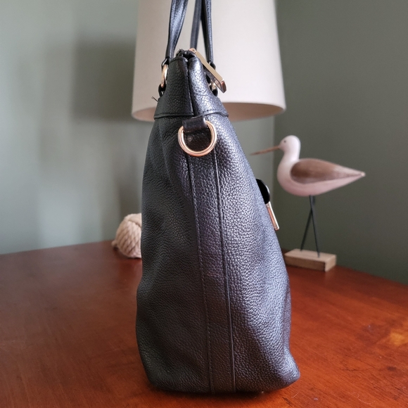 Coach Black Pebbled Leather Tote F54687 - Picture 10 of 16